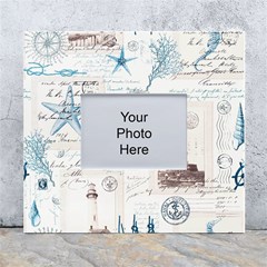 Nautical Lighthouse Vintage Postcard French Writing White Wall Photo Frame 5  X 7 