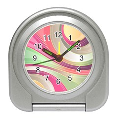 Abstract Colorful Background Wavy Travel Alarm Clock