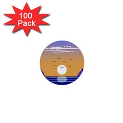 Vector Graphic Clipart Mountains 1  Mini Buttons (100 Pack) 