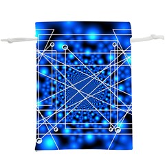 Network Connection Structure Knot Lightweight Drawstring Pouch (xl) by Amaryn4rt
