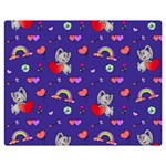 Rabbit Hearts Texture Seamless Pattern Two Sides Premium Plush Fleece Blanket (Medium) 60 x50  Blanket Back