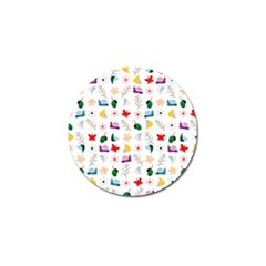 Snail Butterfly Pattern Seamless Golf Ball Marker (4 Pack) by Ravend