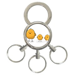 Chick Easter Cute Fun Spring 3-ring Key Chain