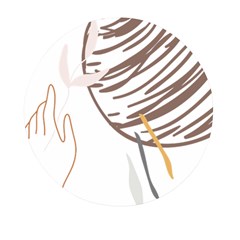 Abstract Hand Vine Lines Drawing Mini Round Pill Box by Ndabl3x