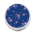 Flowers Floral Background 4-Port USB Hub (Two Sides) Front