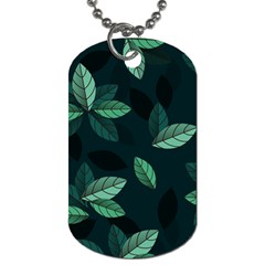 Leaves Foliage Plants Pattern Dog Tag (two Sides) by Grandong