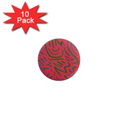 Pattern Saying Wavy 1  Mini Magnet (10 Pack) 