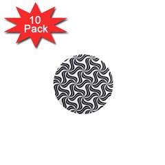 Soft Pattern Repeat Monochrome 1  Mini Magnet (10 Pack)  by Ravend