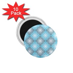 White Light Blue Gray Tile 1 75  Magnets (10 Pack) 