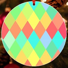 Low Poly Triangles Uv Print Acrylic Ornament Round