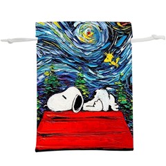 Dog House Vincent Van Gogh s Starry Night Parody Lightweight Drawstring Pouch (xl) by Modalart