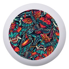 Vintage Tattoos Colorful Seamless Pattern Dento Box With Mirror by Bedest