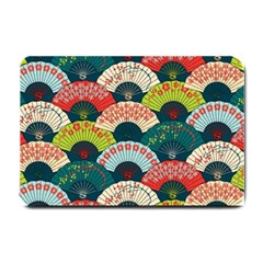 Japanese Fans Bright Pattern Small Doormat
