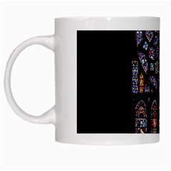 Chartres Cathedral Notre Dame De Paris Stained Glass White Mug by Maspions