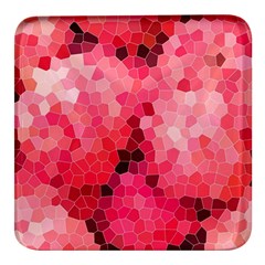 Mosaic Structure Pattern Background Square Glass Fridge Magnet (4 Pack) by Hannah976