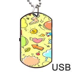 Cute Sketch Child Graphic Funny Dog Tag Usb Flash (two Sides)