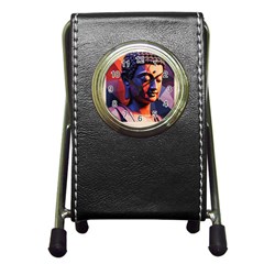 Let That Shit Go Buddha Low Poly (6) Pen Holder Desk Clock by 1xmerch