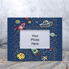 Cat Cosmos Cosmonaut Rocket White Tabletop Photo Frame 4 x6 