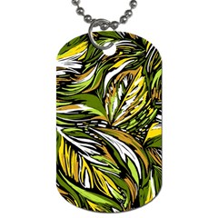 Foliage Pattern Texture Background Dog Tag (one Side) by Ravend