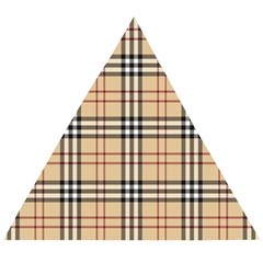 Burberry, Checker, Clothes, Fashion, Pattern Wooden Puzzle Triangle
