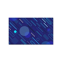 Classic Blue Background Abstract Style Sticker Rectangular (100 Pack)
