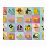 Egypt Icons Set Flat Style Small Glasses Cloth (2 Sides) Front