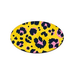 Leopard Print Seamless Pattern Sticker (oval) by Hannah976