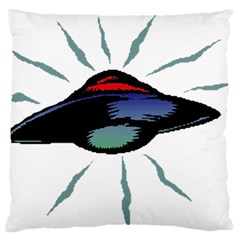Alien Unidentified Flying Object Ufo Standard Premium Plush Fleece Cushion Case (one Side) by Sarkoni