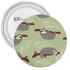 Sloths Pattern Design 3  Buttons by Hannah976