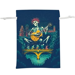 Grateful Dead Singing Skeleton Lightweight Drawstring Pouch (xl) by Bedest