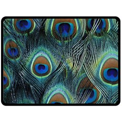 Feathers Art Peacock Sheets Patterns Two Sides Fleece Blanket (large) by Ket1n9