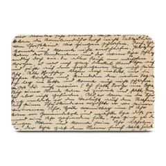 Close Up Photo Of Black Text Old Handwriting Leave Old Script Plate Mats by Cendanart