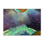 Psychedelic Universe Color Moon Planet Space Sticker A4 (10 pack) Front