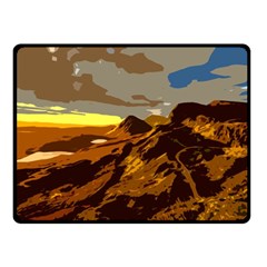 Scotland Monti Mountains Mountain Two Sides Fleece Blanket (small) by Cendanart
