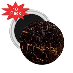 Cube Forma Glow 3d Volume 2 25  Magnets (10 Pack)  by Bedest