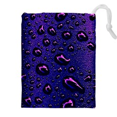 Purple Waterdrops Water Drops Drawstring Pouch (4xl)