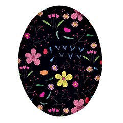 Beautiful Flower Plants Aesthetic Secret Garden Oval Glass Fridge Magnet (4 Pack) by Grandong