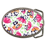 Panda Umbrella Pattern Belt Buckles Front