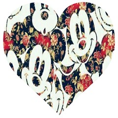Mickey Mouse, Cartoon, Cartoon Character Wooden Puzzle Heart