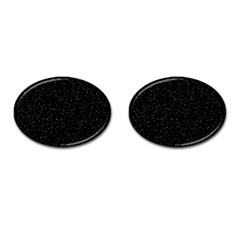 Simple Starry Sky, Alone, Black, Dark, Nature Cufflinks (oval)