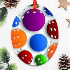 Abstract Dots Colorful Ornament (oval Filigree)