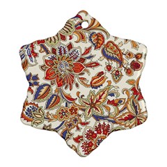 Retro Paisley Patterns, Floral Patterns, Background Snowflake Ornament (two Sides)