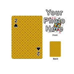 Yellow Floral Pattern Vintage Pattern, Yellow Background, Playing Cards 54 Designs (mini)
