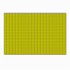 Yellow Lego Texture Macro, Yellow Dots Background Postcard 4 x 6  (pkg Of 10)