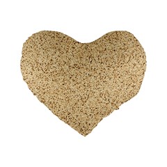 Yellow Sand Texture Standard 16  Premium Flano Heart Shape Cushions