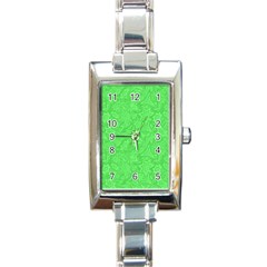 Green-2 Rectangle Italian Charm Watch