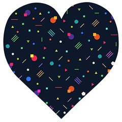 Abstract Minimalism Digital Art, Wooden Puzzle Heart