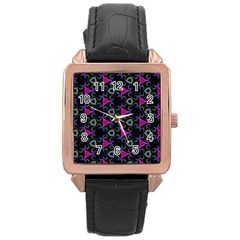 Background-36 Rose Gold Leather Watch 