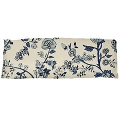 Blue Vintage Background, Blue Roses Patterns Body Pillow Case Dakimakura (two Sides)
