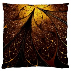 Gold, Golden Background Standard Premium Plush Fleece Cushion Case (one Side)